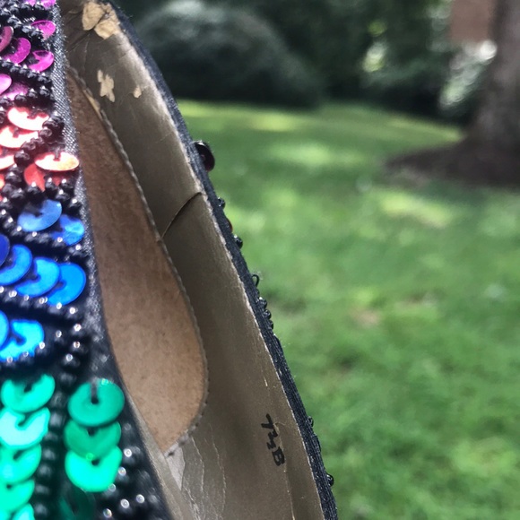 IMPO Vintage Beaded Sequins Pointy Toe Pumps - Picture 8 of 8